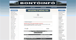 Desktop Screenshot of bontoinfo.hu